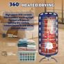 Electric Clothes Dryer, 900W Portable Drying Pod 2 Tier Heated Airer with Hot Air Circulation Holds 12kg for Quick-Dry Laundry & Delicate Clothing Image 5