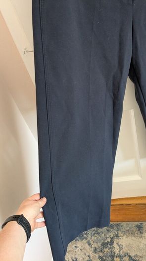 Navy M&S wide leg trousers