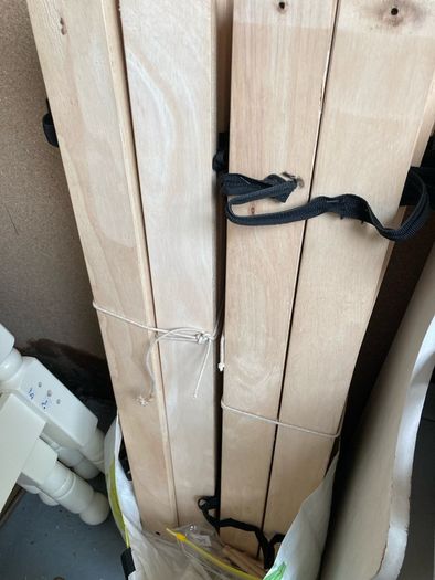 A Beautiful White Bunk Bed. No Mattresses .