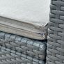 4-piece dark grey/black polyrattan-effect garden / patio furniture Image 6