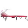 Folding Sun Lounger Folding 1-person Red 56 x 190 x 81cm Fabric Image 8