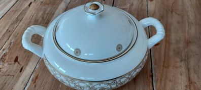 Empress Royal Fine Bone China Tureen, gold gilded.