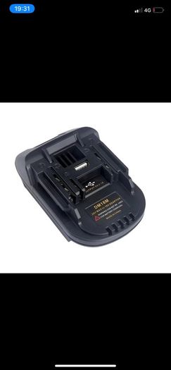 Adapter Converter DM18M Battery Adapter for DEWALT DCB200 DCB205 20V Lithium to MAKITA BL1830