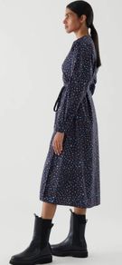 COS wrap midi dress
