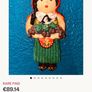 Vintage MARION ARISTEDOU MGA Cyprus Ceramic Clay Figurine or Doll or Wallhanging Image 2