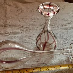 two vintage onion vase's