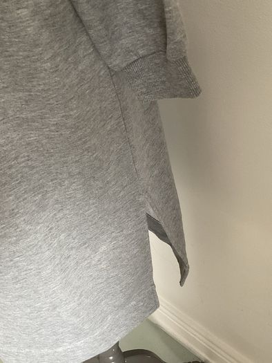 dress freequent brand size small grey sweatshirt dress with side slits