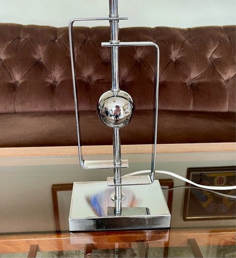 Stylish Italian Style Repro Chrome Space Age MCM Table Lamp