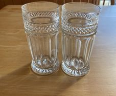 Vases (glass) x 2 (5.5 inches tall)