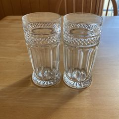 Vases (glass) x 2 (5.5 inches tall)