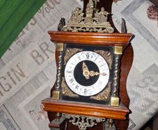 Working Vintage Atlas mechanical Wall Clock converted to battery, Postage Available or collection