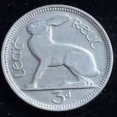 Ireland - 1967 - 3 Pence - Hare - AU - KM.12a - [#2051]