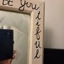 Wooden Framed Wall Mirror Cabinet with Motivational Quotes Image 3