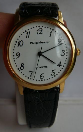 Philip Mercier Premier Collection 18k Gold Electroplated Mens Watch I 1205 - 4136
