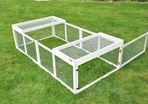 Carrot Rabbit Hutch Outdoor Run for Small Animal Enclosure and Rabbit Enclosure 180 x 90 cm Grey / White (FREE POSTAGE)