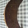 Unique Handcrafted Crescent Moon Wooden Display. Repurposed Brass Rifle Casings Image 5