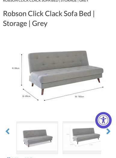 Grey sofa bed
