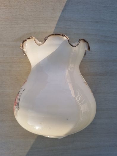 Vintage lamp shade made of white opaline glass