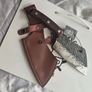 Serbian Cleaver Knife 6inc Tribal Engraved By Di'Casteel Image 7