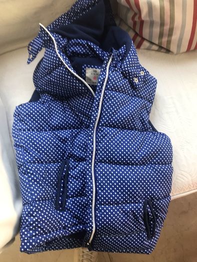 Gilet  blue/ white spots age 11/12