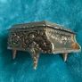 Vintage Grand Piano Jewelry Box, Gold Tone with Red Velvet Japan Image 4