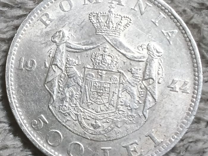 1944 silver Romanian coin