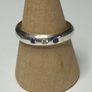 Handmade sterling silver ring with flush set stones. Size O Image 5