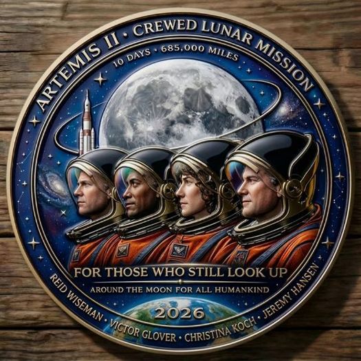 Artemis II Crewed Lunar Mission Commemorative Coin