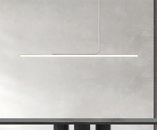 Minimalist modern Long LED pendant light