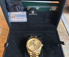 BAPEX type6 gold watch by A Bathing Ape mens watch