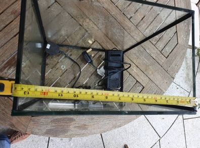 aquarium, filter pump,  and heater