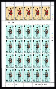 1979 Isle of Man Europa Communications Commemorative Stamp Sheetlets Mint Never Hinged (MNH)