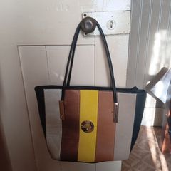 mulberry tote leather stripe handbag