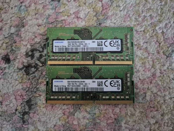 4x 16GB RAM PC4 Samsung laptop memory