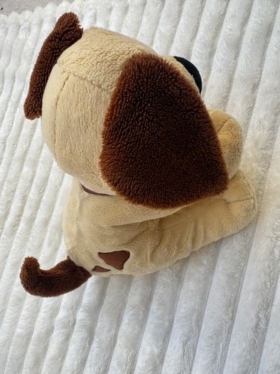 Lego Duplo Dog Plush 2009 Beige & Brown approx. 24 cm. Used Please see photos