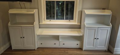IKEA Hauga Cabinets x 2 and Media Cabinet
