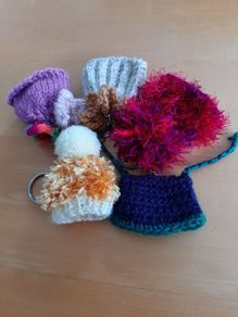 Woolly hat keyrings