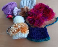 Woolly hat keyrings