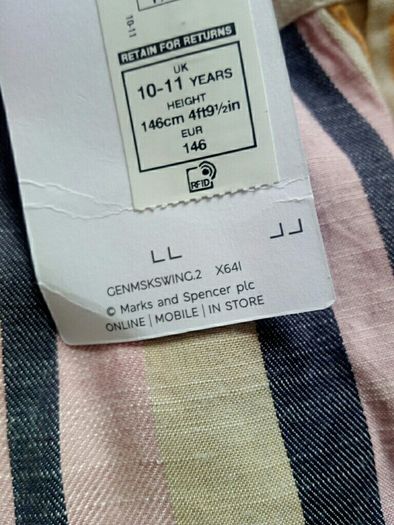 BNWT M&S Stripe Trousers 10_11yrs