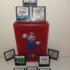 Super Mario NINTENDO Ds Game Case Plus 10 Loose Games Inc Mario Kart Tmnt Sims 2 Etc All Working