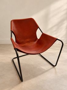 Designer Armchair, Objekto Paulistano, Red Leather