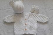 Handmade baby cardy sets 0-3 months