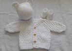 Handmade cardy set 0-3 months