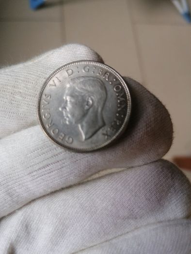 1945 UK Silver Two Shillings Coin