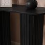 Black Console Table, Wooden Console Tables for Hallway Slim Madison Ribbed Wood Frame Display Table for Living Room Entryway Small Spaces Decorative Sofa Tables Image 3