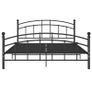 Bed Frame Black Metal 140x200 cm Image 3