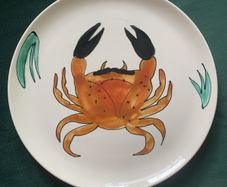 Very Large Hand Painted Poole Pottery plate