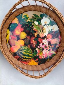 Vintage Large Round Basket