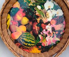 Vintage Large Round Basket