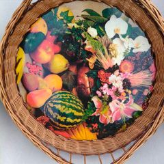 Vintage Large Round Basket